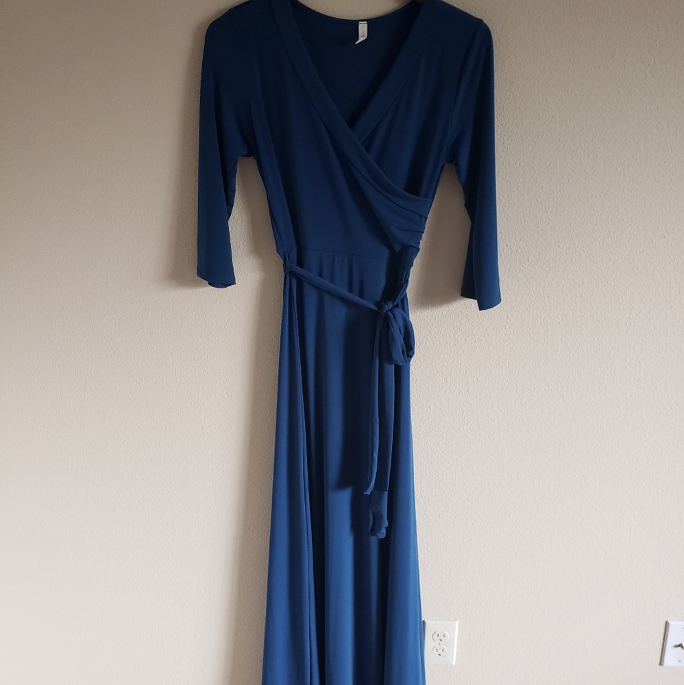 Pink Blush Maternity Wrap Dress